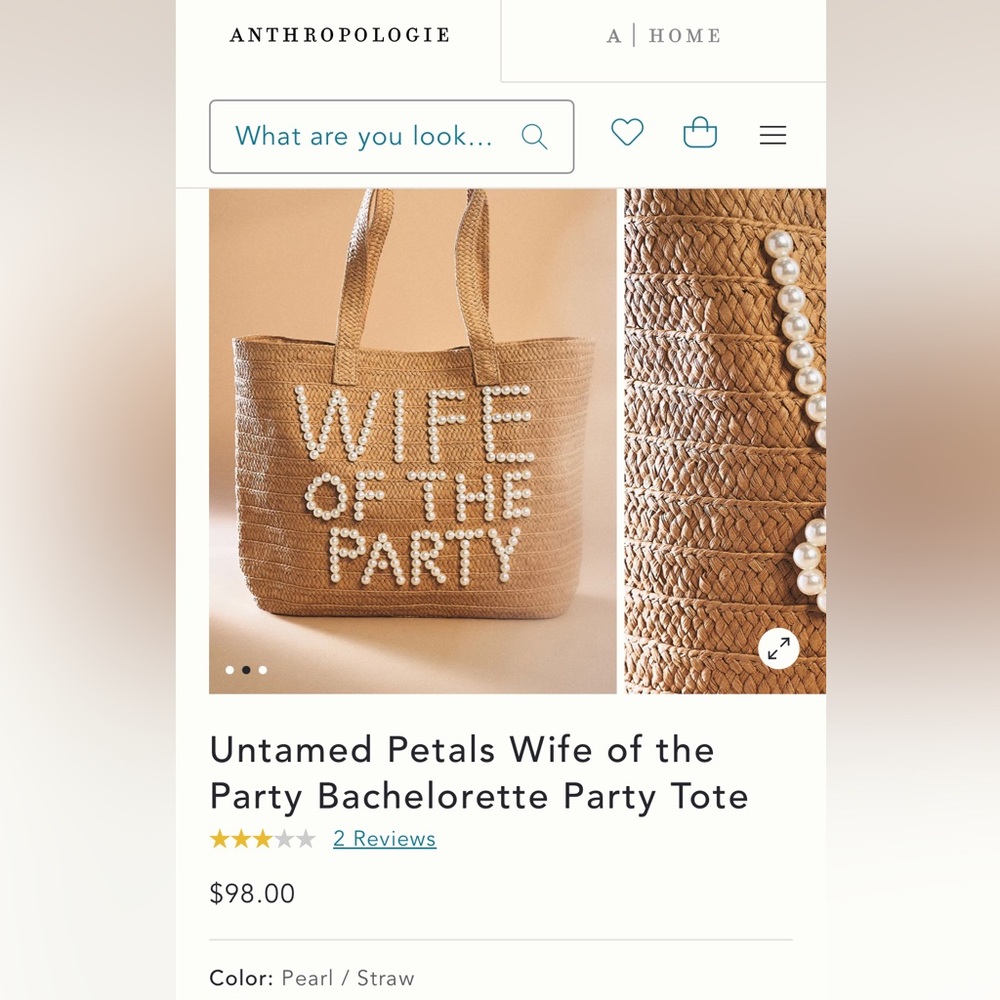Untamed Petals 'Wife of the Party' Tote